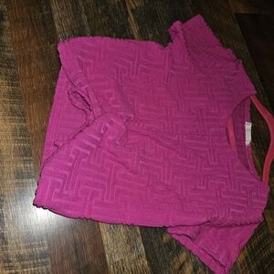 Women's Pink Textured Top